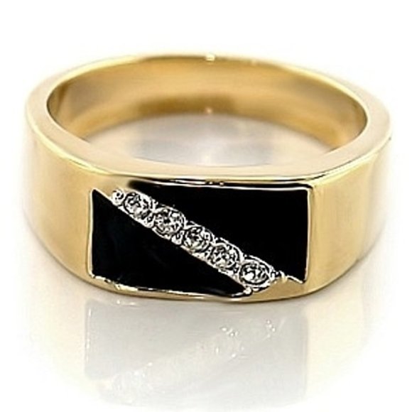 Claudio Men's Swarovski elements Ring - Picture 3 of 7